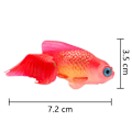 Miniatyrbillede 3 af 8: Kunstig fisk silikone fisk silikone guldfisk betta rød