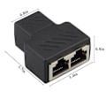 Pikkukuva 6 / 6: RJ45-jakaja-sovitin 1-2 porttia, naaras-naaras, Internet-laajennin, verkko