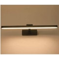 Miniatyrbillede 2 af 2: 9W/40cm LED Badeværelseslampe, Spejlskablampe, Justerbar Vinkelvæglampe, AC85-265V, 6000K (Sort/Varmt Hvid)