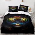 Miniatyrbild 1 av 2: Tiger 09 # 3d Hemtextilier Sängkläder 3d Tiger Djurtryck Påslakan Set med tre