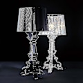 Miniatyrbild 3 av 3: Kartell Bourgie akrylbordslampa E14, design av Ferruccio Laviani, dekorativ belysning, perfekt för kontor, studio, vardagsrum, sovrum eller