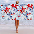 Miniatyrbild 5 av 5: 1 st ultrafin fiber dubbel frotté strandhandduk tryckt strandhandduk simning solskydd sjal