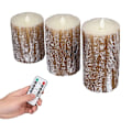 Miniatyrbild 8 av 8: 3-pack LED-ljus i form av tall med dimbar fjärrkontroll och varmt sken