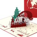 Miniatyrbilde 3 av 5: Pop-up-kort med julehilsener, julekort, barnejul, stil 2