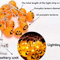 Pikkukuva 2 / 4: 3M LED-kurpitsalyhtyvalot ulkoilman juhlallinen valaistuskoriste Kurpitsa L