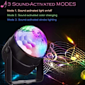 Miniatyrbilde 5 av 5: LED-partylampe discokule musikkstyrt med 7 farger 360° roterbar
