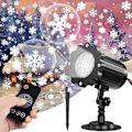 Miniatyrbilde 1 av 5: LED-projektorlampe utendørs, jule-snøfnuggprojektorlys