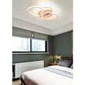 Pikkukuva 5 / 5: Moderni himmennettävä LED-kattovalaisin kaukosäätimellä, silikaa ja alumiinia, olohuoneeseen, ruokasaliin, toimistoon, L50 W45 H8cm, vaaleanpunainen