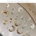 Miniatyrbillede 5 af 5: Neglekunst Charms Perle Måne Legering Diamant Negleboremaskine Rhinestone Krystaller Neglekunst Dekorationer 60 Stk Til Diy Neglekunst Manicure Smykkefremstilling Håndværk