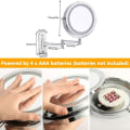 Miniatyrbild 4 av 8: Väggmonterad smink spegel, 10x förstoring, LED-belyst, 360°