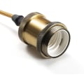 Miniatyrbild 2 av 5: Metallhänge Pendellampa - E27 lamphållare med kabel | Brons Justerbar från 90cm | Idealisk för Takbelysning (Guld Färg)