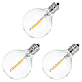 Miniatyrbillede 1 af 5: G40 LED-pære, E12-skruekompatible solstrengslys - 3 stk.