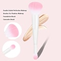 Miniatyrbillede 2 af 5: Foundationbørste til flydende makeup Dobbeltsidet foundationbørste og concealerbørste