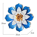 Miniatyrbild 5 av 5: Metallblommor väggkonst heminredning 3D ihålig kronbladsblomma vägg