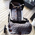 Miniatyrbild 7 av 7: Babysockså stickad babysvadd filt swaddle barnvagn sovsäck