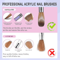 Miniatyrbillede 5 af 5: 4-delt neglebørste sæt, neglekunst børster til akryl applikation og manicure DIY