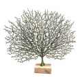 Miniatyrbillede 2 af 2: Plastisk koralskulptur skrivebordsornament dekorativ skrivebordsstatue orange