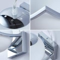 Miniatyrbillede 4 af 5: Moderne kugleformede væglampe, væglampe med glasskærm til soveværelse, korridor, varm hvid