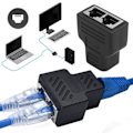Pikkukuva 1 / 6: RJ45-jakaja-sovitin 1-2 porttia, naaras-naaras, Internet-laajennin, verkko
