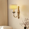 Miniatyrbild 4 av 5: Wicker Rattan Lampskärm Kandelaber Vävd Lampskärm Taklampa Kåpor Klämma på Glödlampa Lampskärm för Bord Vägg Tak Golvlampa