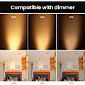 Miniatyrbilde 4 av 5: Halogenpære Gu5.3 Mr16 35w 12v Varm Hvit 2800k Dimbar, Glassdeksel 400 Lumen 2 Pin Erstatningsspot, Pakke Med 8 Cisea