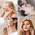 Pikkukuva 8 / 8: Ruusukvartsin kasvorulla ja Gua Sha -kaavinsetti Lovelyface, 100 % luonnonkivi, He