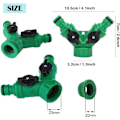 Miniatyrbilde 4 av 5: 2-veis hageslange splitter splitter kranadapter med Y-splitter 1/2 og 3/4 tommers slangekobling 2 stykker