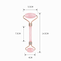 Miniatyrbillede 2 af 8: Rose Quartz Facial Roller og Gua Sha Scraper Sæt Lovelyface, 100% Naturlig Sten, Han
