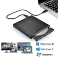 Miniatyrbillede 2 af 5: Ekstern CD-DVD-drev, USB 2.0 Slim bærbar ekstern Cd-RW-drev DVD-RW-brænder-skriverafspiller til bærbar computer, sort