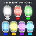 Miniatyrbillede 2 af 5: 7 farver fjernbetjening flyvemaskine LED strobe lys lang batterilevetid trådløs vandtæt motorcykel drone krydstogtlampe