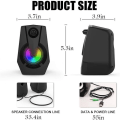 Miniatyrbilde 6 av 6: Datamaskinhøyttalere, USB-drevne PC-datamaskinhøyttalere med LED