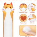 Miniatyrbillede 2 af 6: Fyldt dyr Kawaii katteplys pude fyldte legetøj lys orange kat 50 CM
