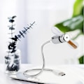 Miniatyrbillede 6 af 7: USB-ur, mini LED-ur, foldbar svanehals til, LED-ur-ur