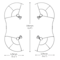 Miniatyrbild 3 av 5: För Mini 3 Pro Tillämplig Propr Blade Ring Anti-Ring 360 Dr Protective