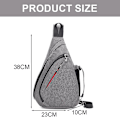 Miniatyrbillede 5 af 5: Ny mænds tætsiddende simple brysttaske fritid og sport multifunktionel crossbody taske