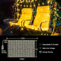 Miniatyrbillede 3 af 5: 100/160/240/320 LED lysnet lysgardin fe lys varm hvid