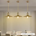 Miniatyrbild 3 av 5: Metallhänge Pendellampa - E27 lamphållare med kabel | Brons Justerbar från 90cm | Idealisk för Takbelysning (Guld Färg)