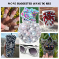 Miniatyrbillede 4 af 5: Halve Perle Negle Patches Flad Bag Perler Sæt 1 Pakke Blandet Størrelse 3-10mm Gruppe A