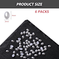 Miniatyrbild 2 av 5: 1200 st vita nageldekorationer Flatback Moon / Oval former 3d nageldekorationer Material utsmyckningar för nagelkonst DIY hantverkstillbehör