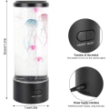 Miniatyrbillede 4 af 5: Jellyfish Lampe, Jellyfish Lava Lampe Akvarium Jellyfish Lampe LED Lys 7 Farver med USB til Børns Soveværelse Julefødselsdagsgave