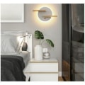 Miniatyrbillede 4 af 5: LED indendørs væglampe med USB-port, moderne væglampe med afbryder, læselampe, sengelampe, belysning, nattelys, 301912cm sort [Energiklasse A]