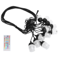Miniatyrbilde 4 av 8: Vanntett utendørs fe-lys, fargerike RGB-lys med RF IR