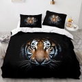 Miniatyrbilde 1 av 2: Tiger 03# 3d Hjem Tekstil Sengetøy 3d Tiger Dyreprint Dynetrekk Lakensett med tre