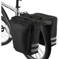 Miniatyrbilde 1 av 4: Sykkelvesker, 28L Vanntett Sykkelbærer Bag - Holdbar Sykkelseteveske for Bakre Stativbære Stropp for Landeveissykler, MTB (Svart)