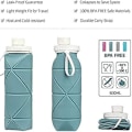 Miniatyrbillede 2 af 8: Specielt designede sammenklappelige vandflasker 2-pak BPA-fri grøn + grå
