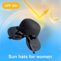 Miniatyrbilde 3 av 5: 56-58cm Hatt Omkrets, Sløyfe Halmhatt Dame Sommer Strand Halmhatt Solhatt Med Stor Bremm Split Solhatt