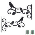 Pikkukuva 2 / 5: Ripustuskorin pidikkeet 12\" Vintage-metalliset seinäkoukut ripustettaville kasveille