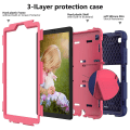 Miniatyrbillede 3 af 5: Til Samsung Galaxy Tab A7 Lite 8,7-tommer Dual Color Silikon + Pc Tablet Etui Kickstand Stødsikkert Beskyttende Cover