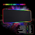 Miniatyrbilde 4 av 8: RGB-spillmusematte - stor og langstrakt LED-musematte, 14\"
