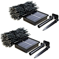 Miniatyrbild 3 av 5: Solcellslampor 2-pack 200 LED 21m Solcellslampor Utomhus, Grön Tråd Sol/